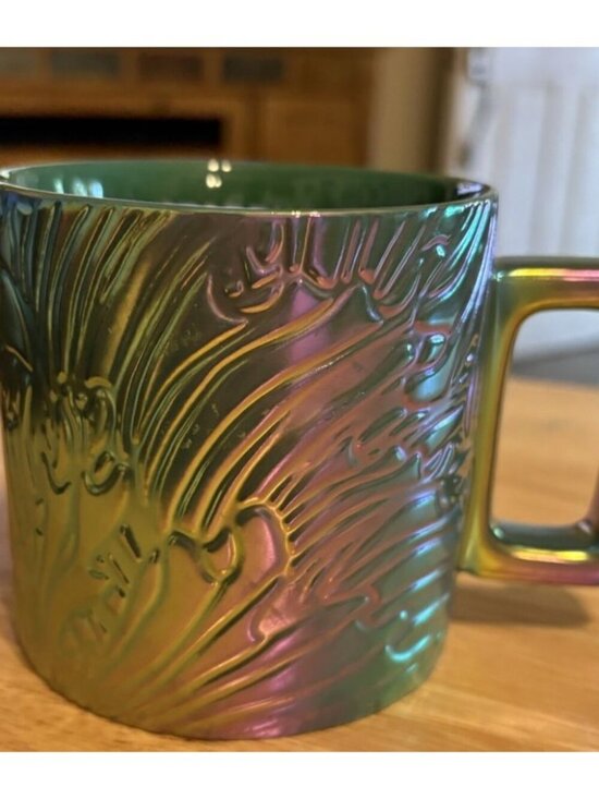 Starbucks Other - Starbucks 2024 Spring Green Siren Tail Iridescent Ceramic Mug Inside Logo - V